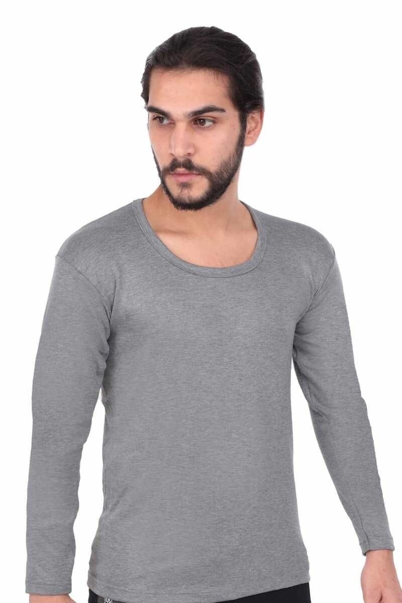 Fırçalı İç Yüzeyli Gri Erkek Termal Fanila Tutku 0126 - Gri