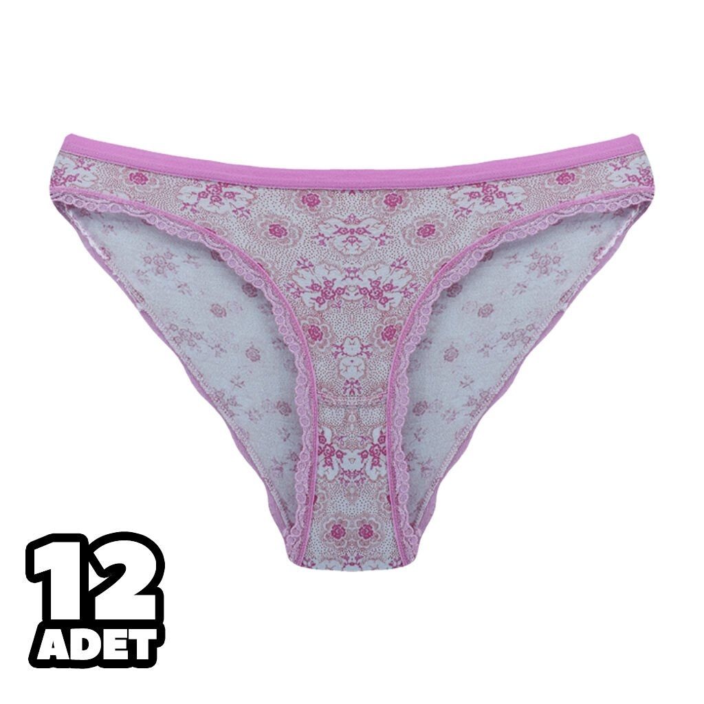 Karışık Desenli Yüksek Bel Slip Külot Tutku 0542 - Karışık Renk