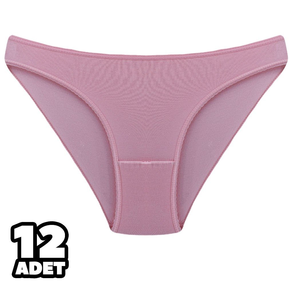 Pamuklu Yüksek Bel Bikini Külot Tutku 0546 - Karışık Renk