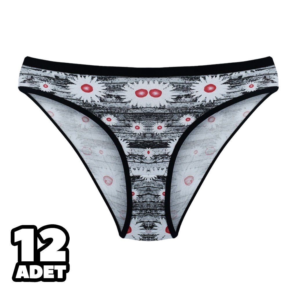 Pamuklu Asorti Bikini Slip Külot Tutku 0547 - Karışık Renk