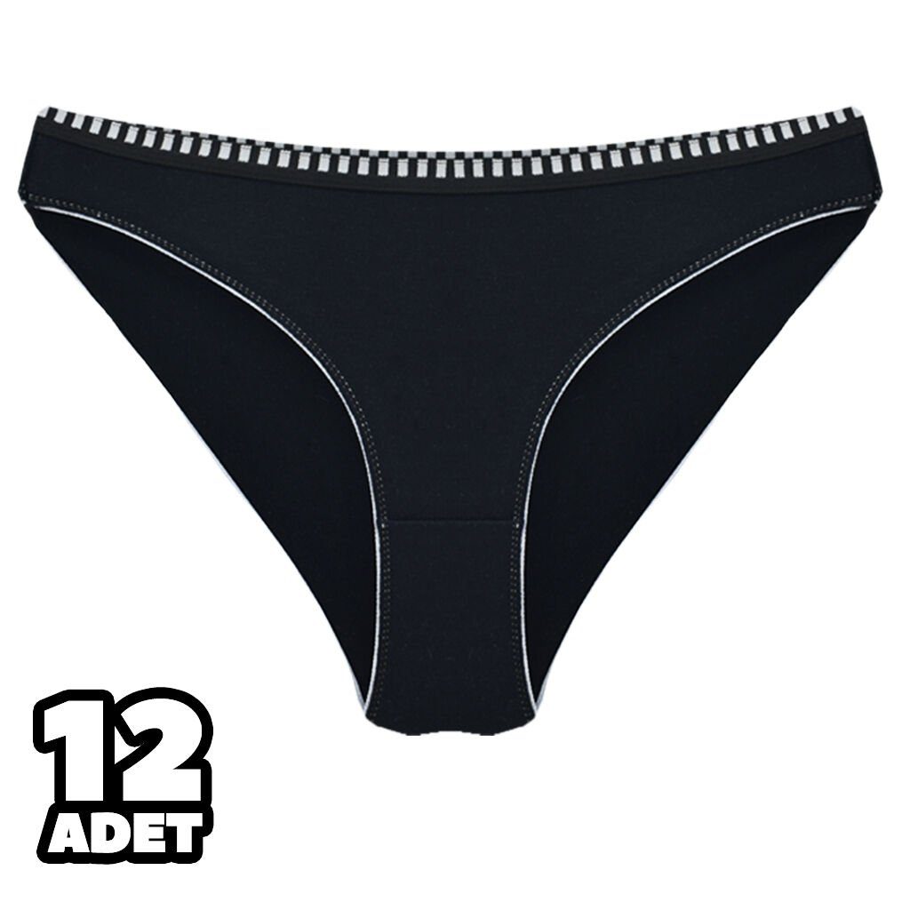 Yüksek Pamuk Oranı Dikişsiz Bikini Külot Tutku 0568 - Karışık Renk