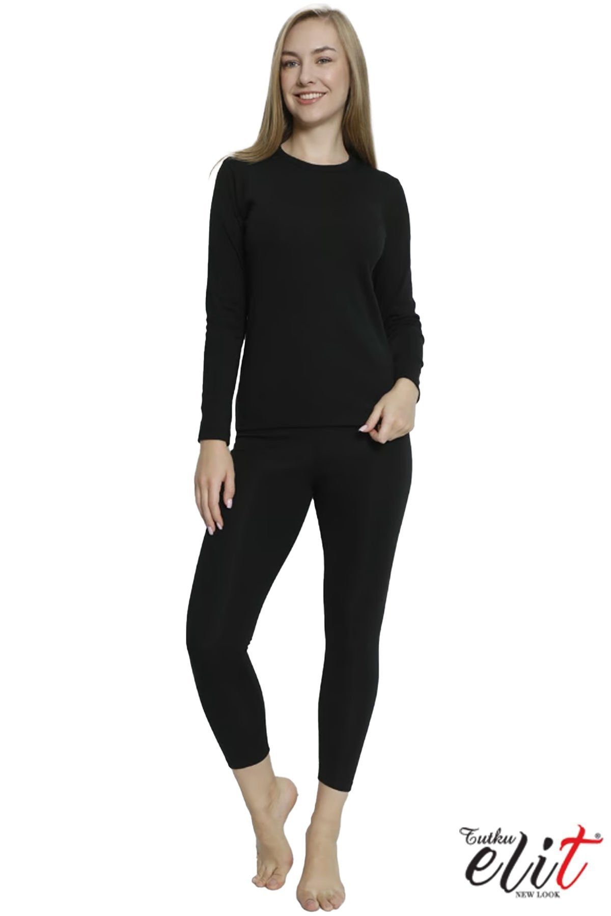Termal Uzun Kollu Kadın Takım NBB 003 - Siyah
