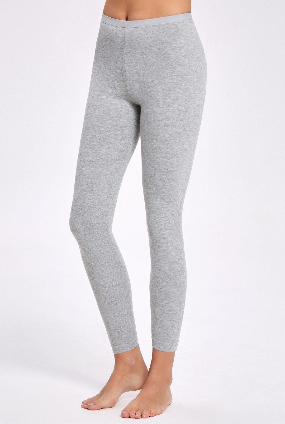 Yüksek Bel Pamuklu Tayt Siyah İlke 2245 - Gri