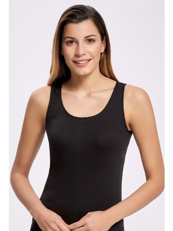 Geniş Askılı Pamuk Atlet Siyah İlke 2202