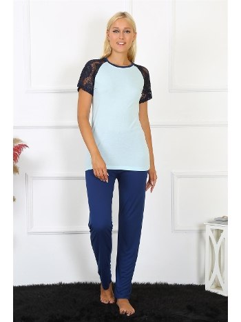 Kolu Dantelli Kadın Penye Pijama Takım Akbeniz 4148