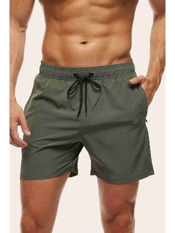 Erkek Fermuarlı Cepli Deniz Şortu Angelsin MS 3407 - Yeşil