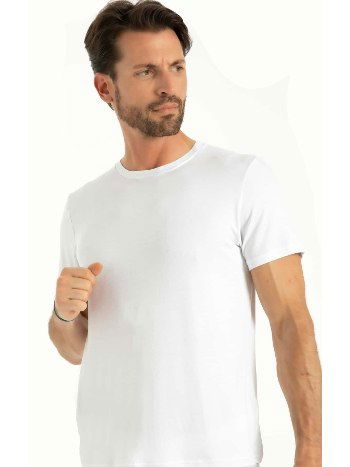 Bambu O Yaka Kısa Kol Fanila Siyah Q-En 602