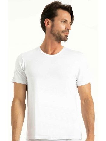 Bambu V Yaka Kısa Kol Fanila Siyah Q-En 603