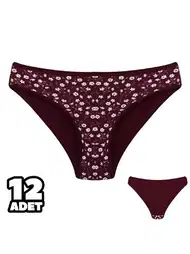 Çiçek Desenli Pamuklu Slip Külot Dondeza 101