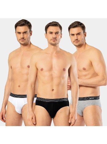 3'lü Pamuklu Kalın Lastikli Erkek Slip Cacharel 1321