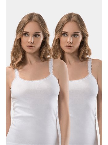 Dantelli İp Askılı Pamuklu Atlet 2Li Türen 215
