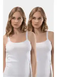 Dantelli İp Askılı Pamuklu Atlet 2Li Türen 215