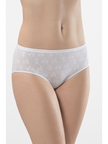 Pamuklu Yüksek Kesim Bikini Külot Beyaz Türen 283