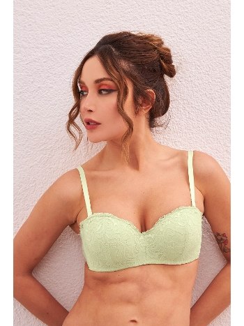 Su Yeşili Dantelli Straplez Sütyen NBB 3007