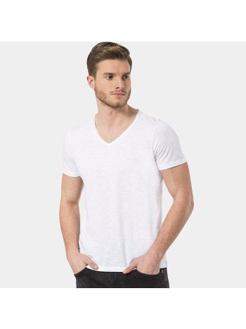 Pamuklu V Yaka Kısa Kollu Atlet Wtshirt 7137