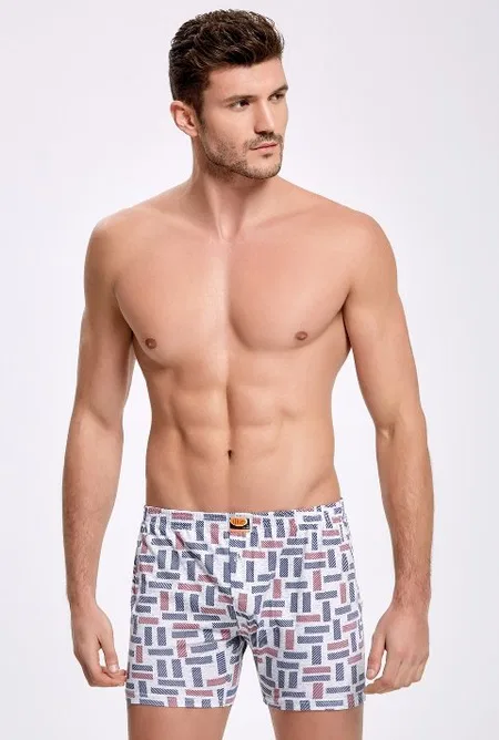 Esnek Bel Lastiği Pamuk Boxer Erkek İlke 001 - Asorti
