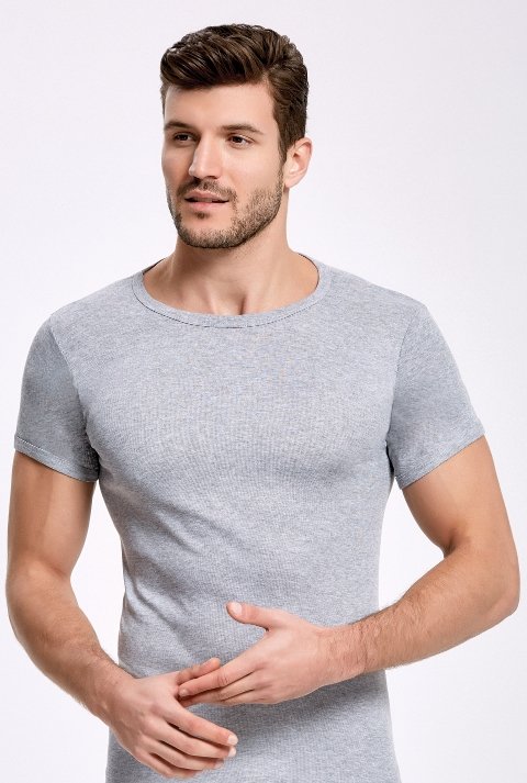 İlke Pamuklu Bisiklet Yaka Kısa Kollu Atlet İlke 1128