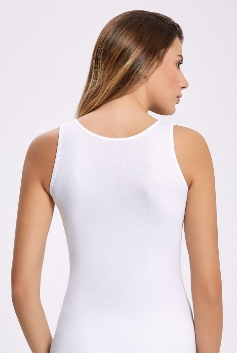 Geniş Askılı Pamuk Atlet Beyaz İlke 2002 - 2