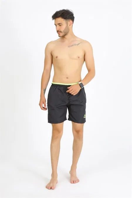 Siyah Cepli Sport Erkek Deniz Şortu Akbeniz 27485 - Siyah