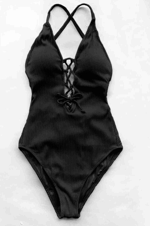 Özel Kumaş Mayo Siyah Angelsin MS4294 - Siyah