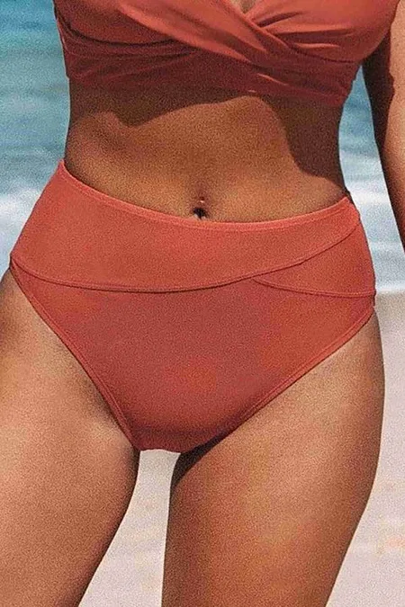 Angelsin Yüksek Bel Bikini Altı Kırmızı MS42008 - Kırmızı