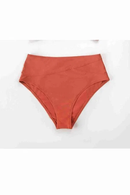 Angelsin Yüksek Bel Bikini Altı Kırmızı MS42008 - Kırmızı