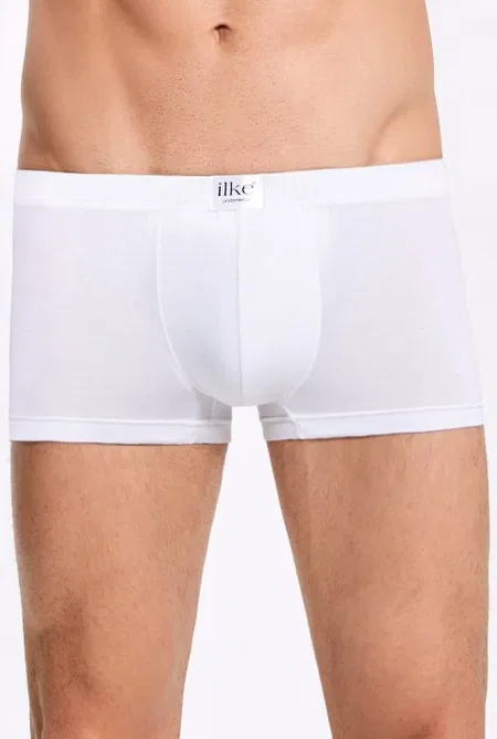 Bambu Elastan Yumuşak Boxer İlke 1606 - Beyaz