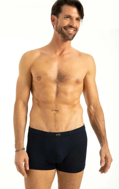 Bambu Elastan Geçme Bel Boxer Q-En 514 - Lacivert