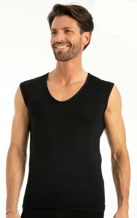 Bambu Sıfır Kol V Yaka Atlet Q-En 601 - 2