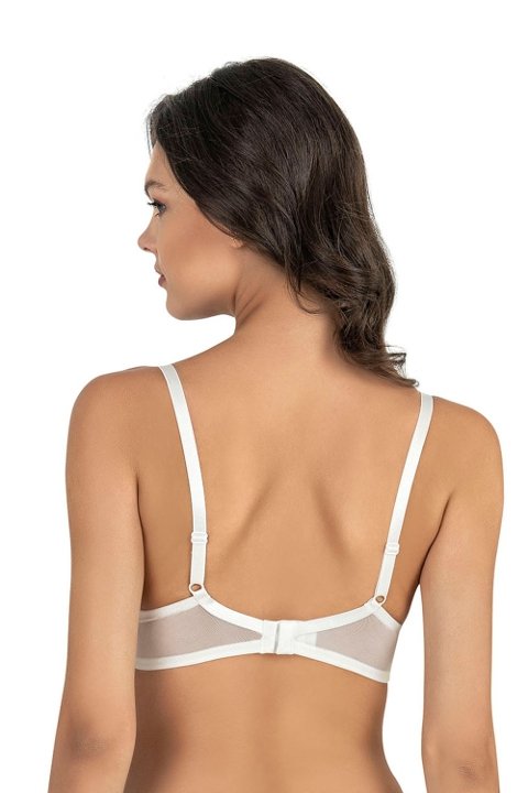 Dantel Detaylı Basic Tül Çapraz Sütyen Fabony 3140 - Ekru