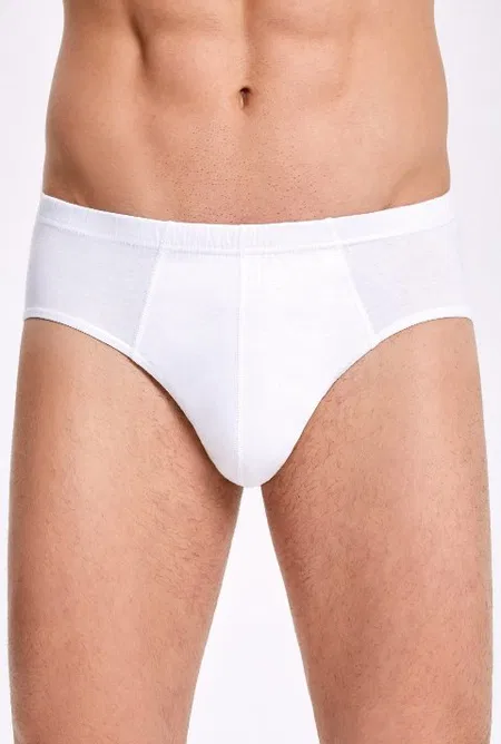 Pamuklu Kompakt Kesim Beyaz Erkek Slip Külot İlke 1015 - Beyaz