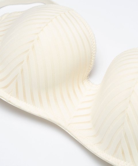 Dantel Detaylı Desteksiz Straplez Sütyen NBB 3001 - Ekru