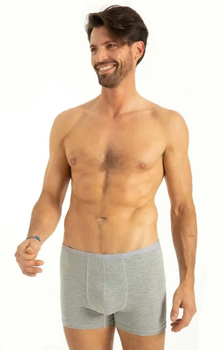 Q-En Pamuklu Elastan Düz Lastikli Uzun Paça Boxer Q-En 518 - Görsel 3