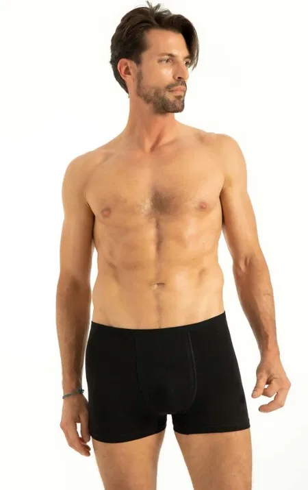 Q-En Pamuklu Elastan Düz Lastikli Uzun Paça Boxer Q-En 518 - Görsel 4