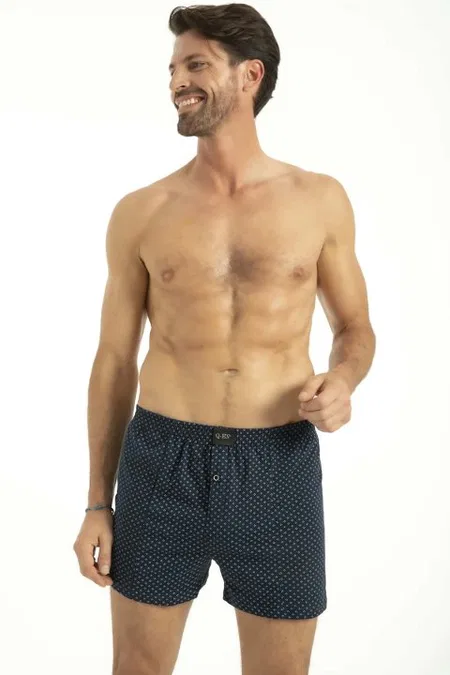 Q-En Pamuklu Düz Dikişli Uzun Paça Boxer Q-En 522 - Görsel 3