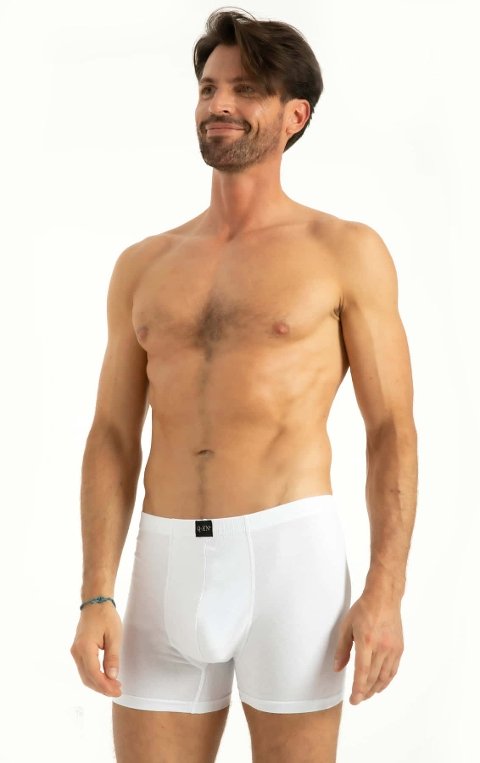 Pamuklu Esnek Bel Boxer Q-En 513 - Beyaz