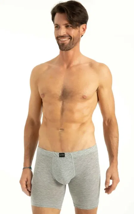 Q-En Pamuklu Esnek Bel Uzun Paça Boxer Q-En 524 - Görsel 2