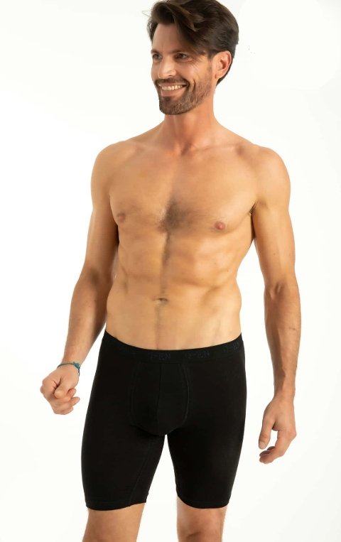 Q-En Pamuklu Esnek Bel Lastiği Uzun Paça Boxer Q-En 521 - Görsel 2