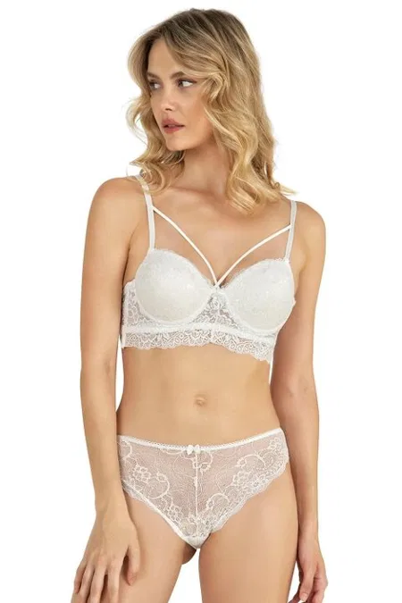 Dantelli Bralet Boş Cup Sütyen Takım Fabony 4211 - Ekru