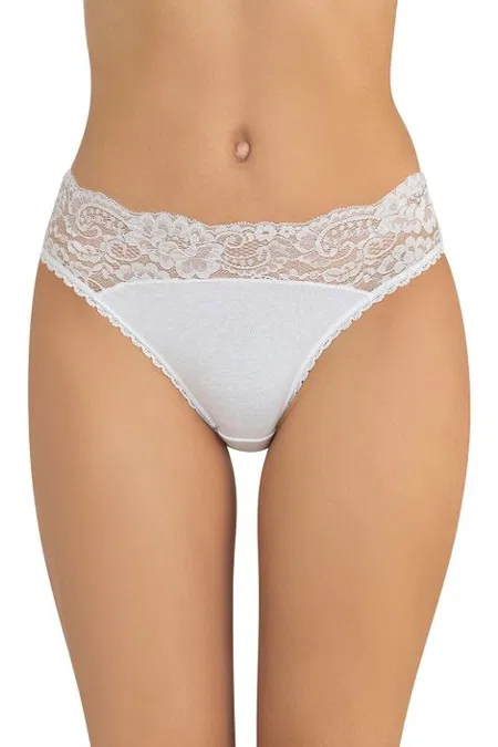 İnce İp Detaylı Dantelli String Külot Fabony 1170 - Beyaz