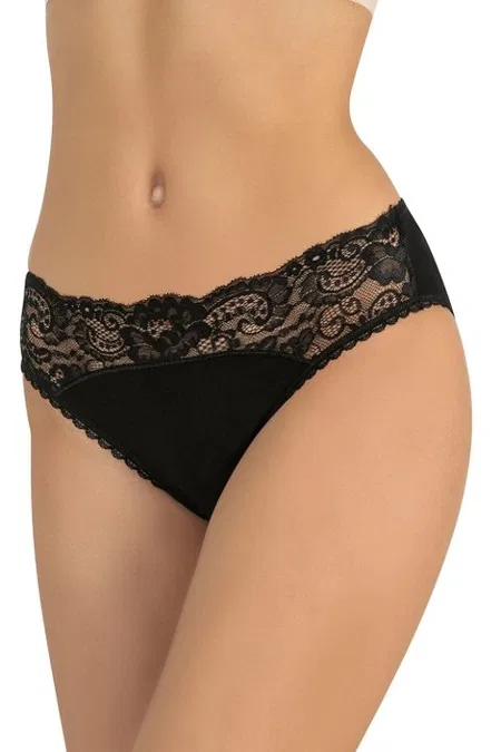 İnce İp Detaylı Dantelli String Külot Fabony 1170 - Siyah