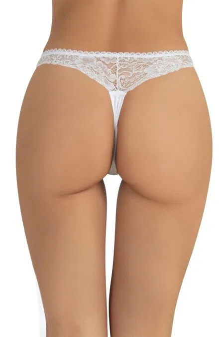 Dantel Detaylı Minimal String Külot Fabony 1200 - Beyaz