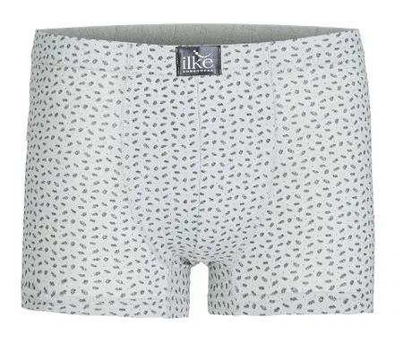 Likralı Pamuklu Desenli Boxer İlke 1601 - Gri