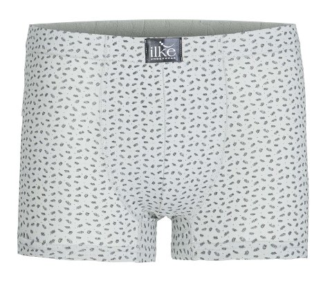 Likralı Pamuklu Desenli Boxer İlke 1601 - Gri