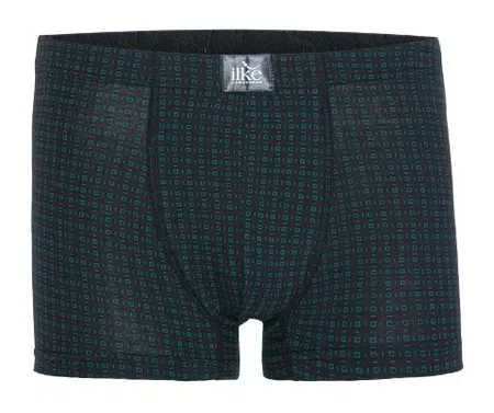 Likralı Pamuklu Desenli Boxer İlke 1601 - İndigo