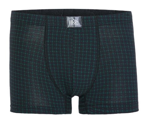 Likralı Pamuklu Desenli Boxer İlke 1601 - İndigo