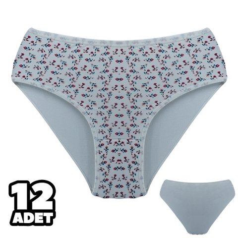 Yüksek Bel Destekli İnce Desenli Külot Dondeza 301 - Ekru