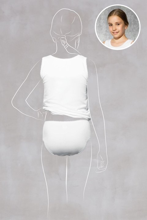 %100 Pamuklu Kız Çocuk Slip Külot Doreanse 310 - 2