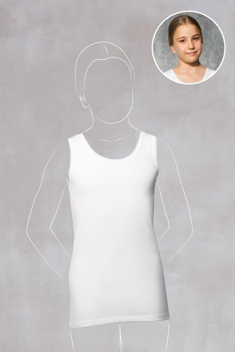 Geniş Askılı Pamuklu Kız Çocuk Atlet Doreanse 350