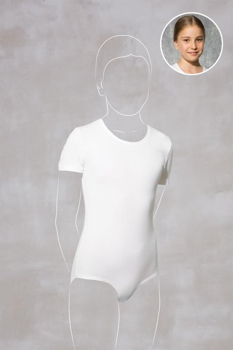 Modal Pamuklu Geniş Askılı Kız Çocuk Body Suit Doreanse 460